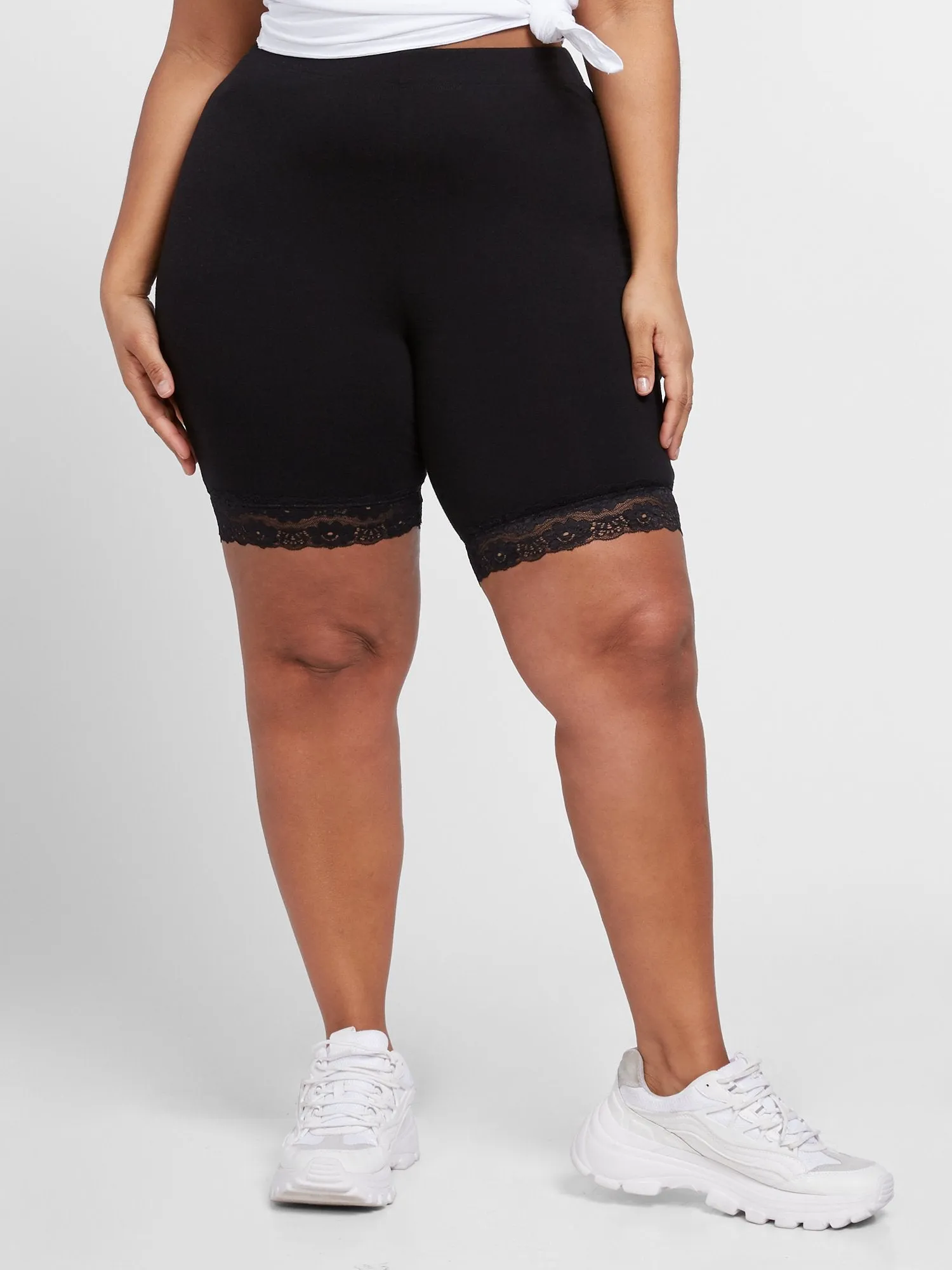 Audrey Lace Trim Bike Shorts