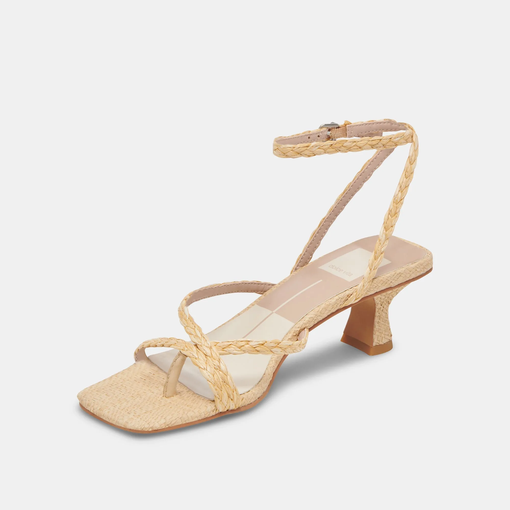 BAYLOR HEELS LT NATURAL RAFFIA - re:vita