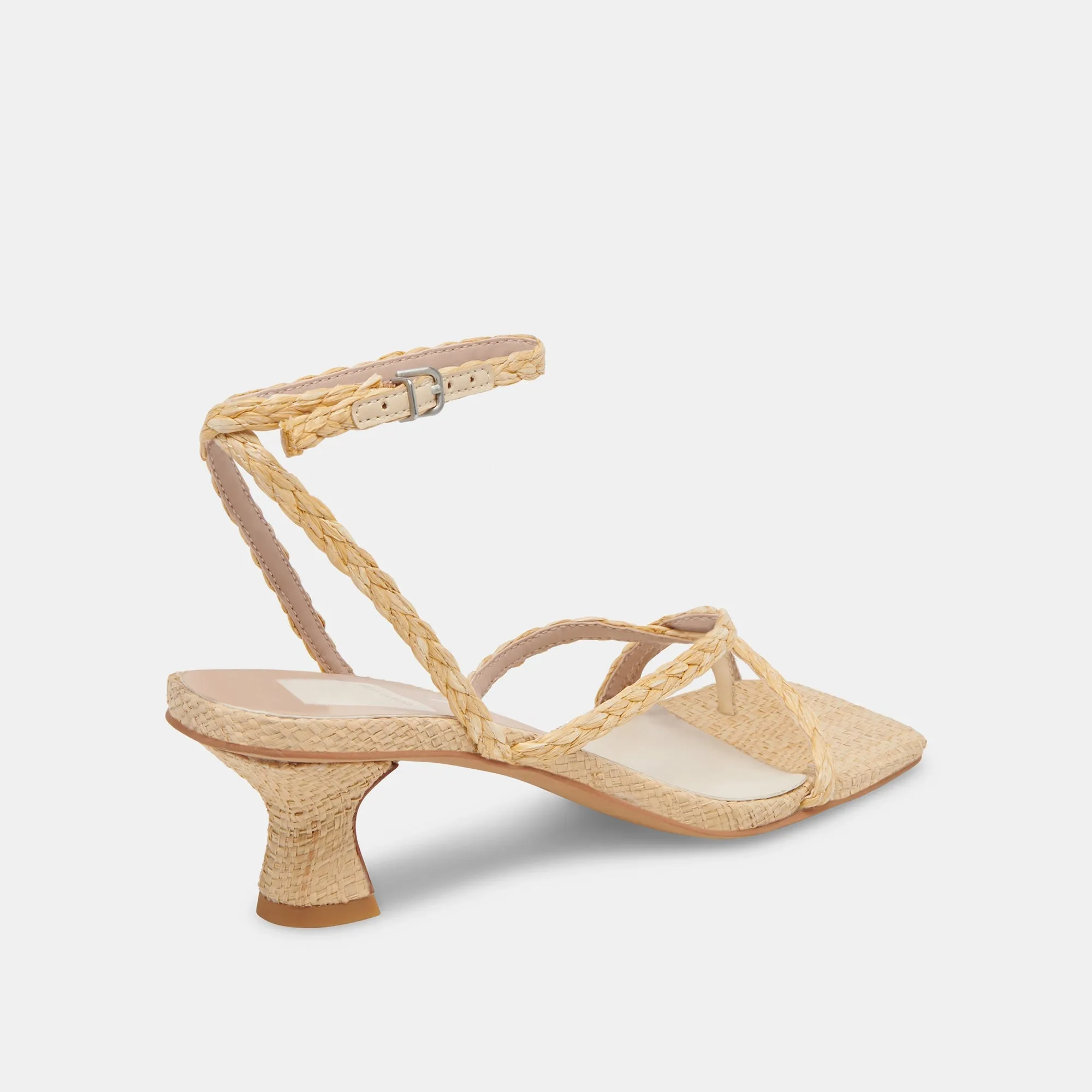 BAYLOR HEELS LT NATURAL RAFFIA - re:vita