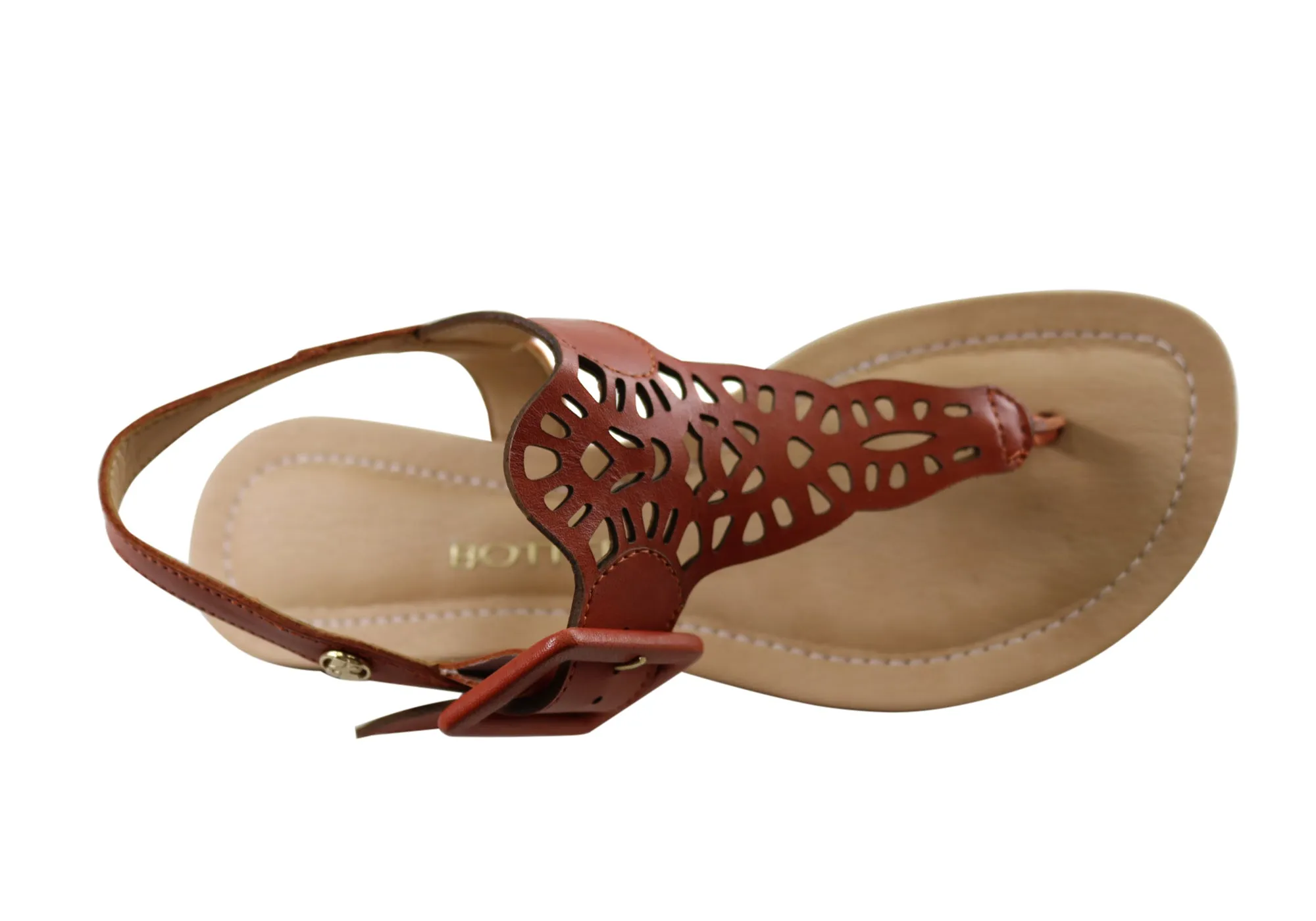 Bottero Georgia Womens Comfortable Leather Sandals Made In Brazil