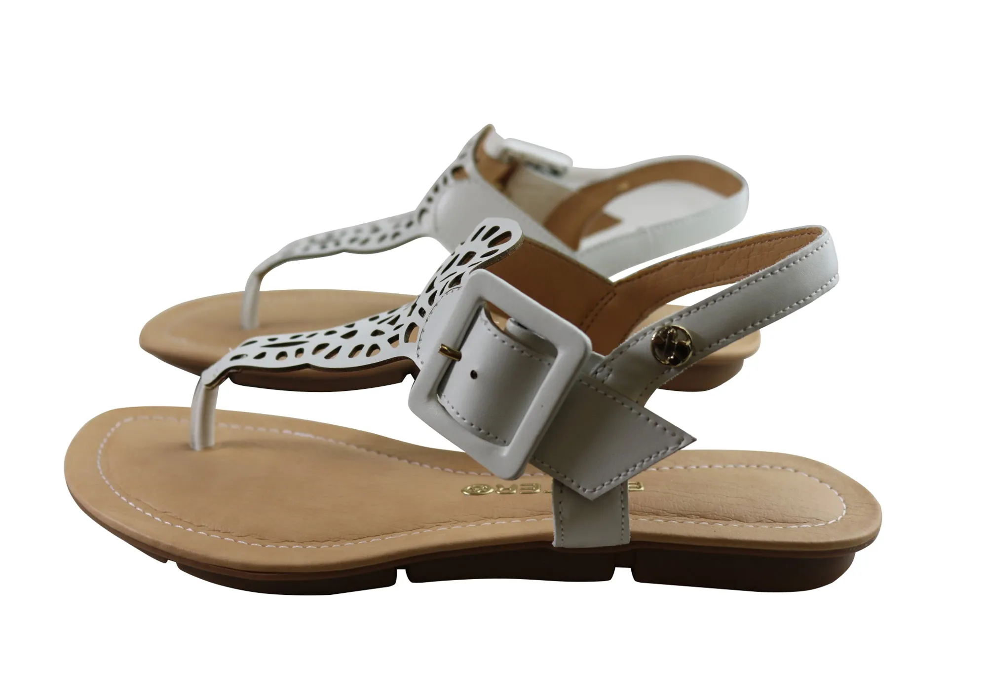 Bottero Georgia Womens Comfortable Leather Sandals Made In Brazil