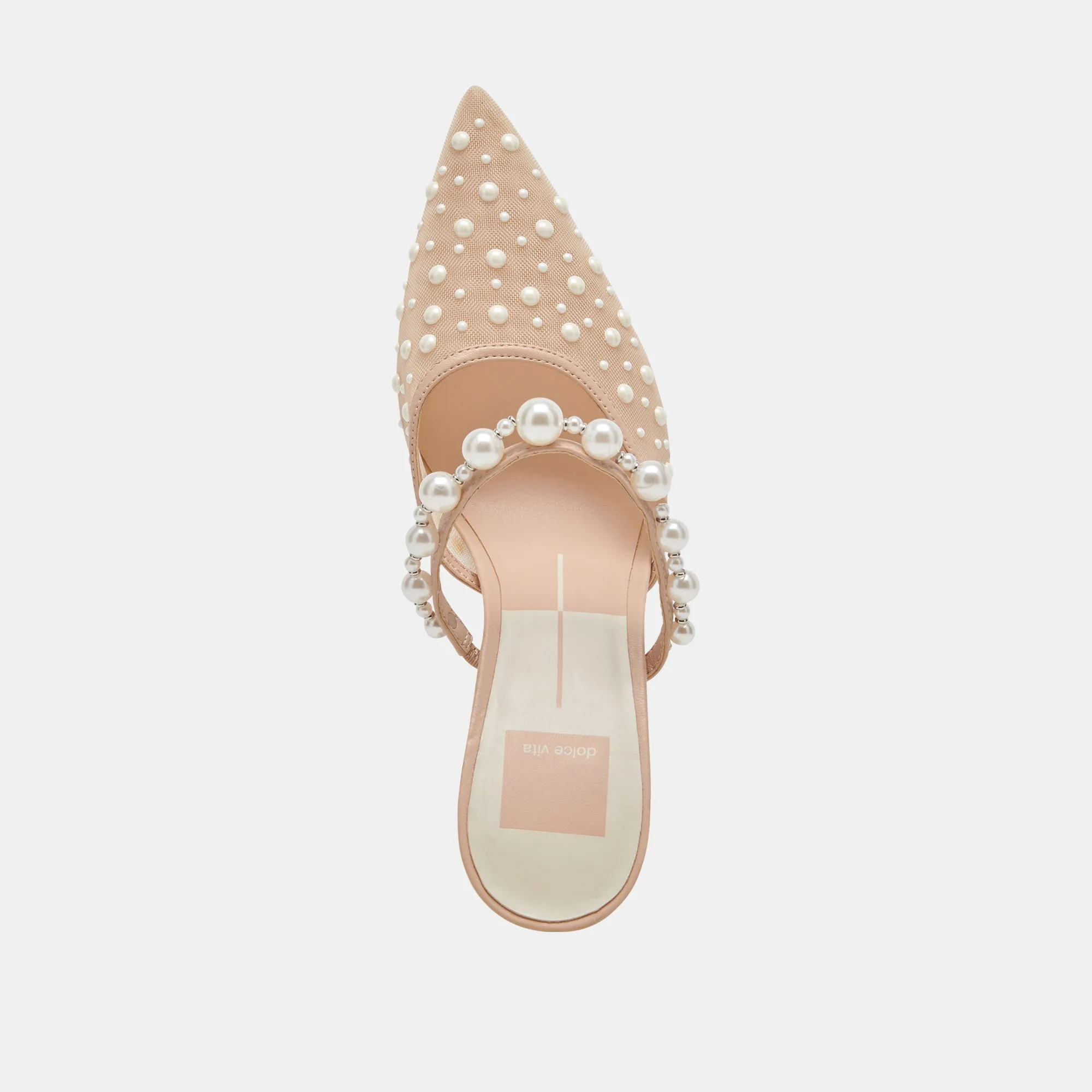 KATIK PEARL HEELS BLUSH MESH