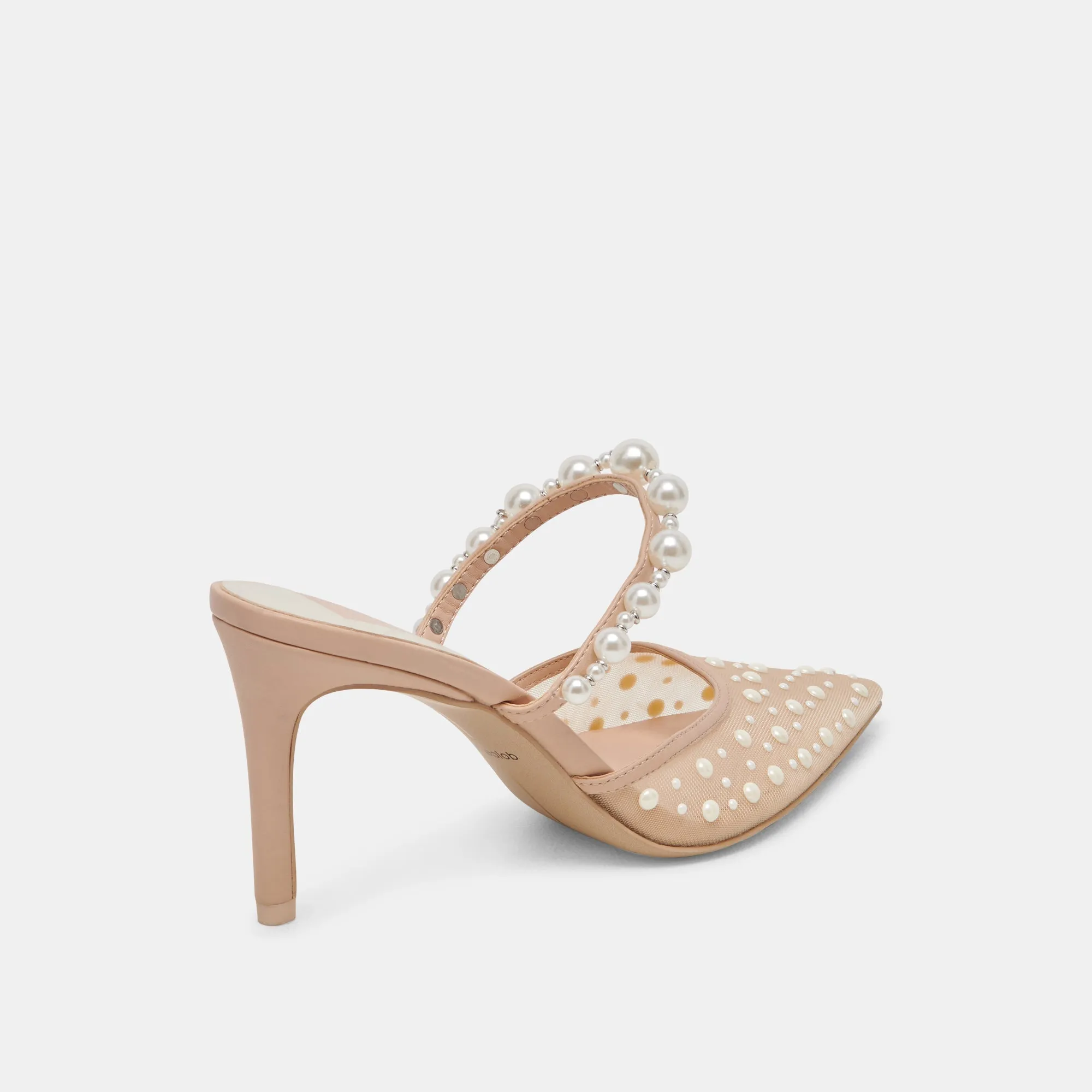 KATIK PEARL HEELS BLUSH MESH