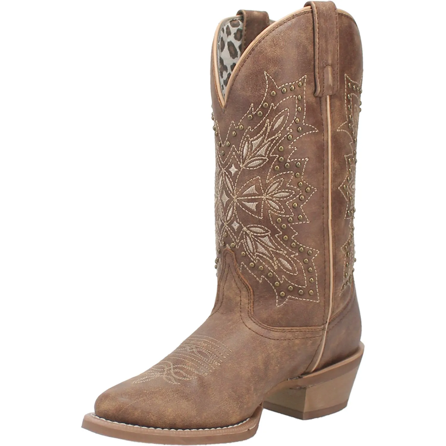 Laredo Womens Journee Brown Leather Cowboy Boots