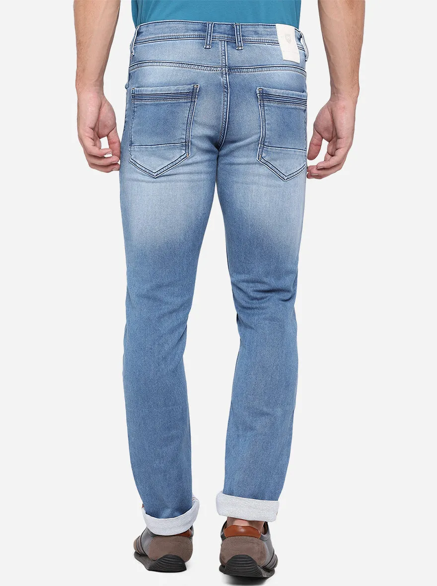 Light Blue Washed Straight Fit Jeans | JadeBlue