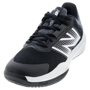 Men`s 696v6 2E Width Tennis Shoes Black and White