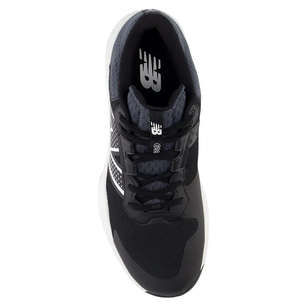 Men`s 696v6 2E Width Tennis Shoes Black and White