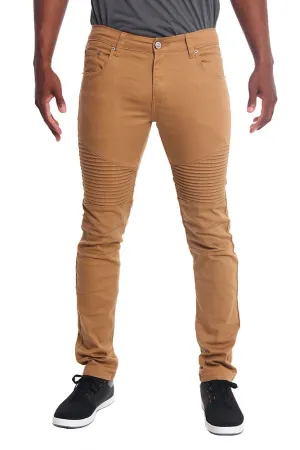 Men's Biker Twill Skinny Pants (Wheat)