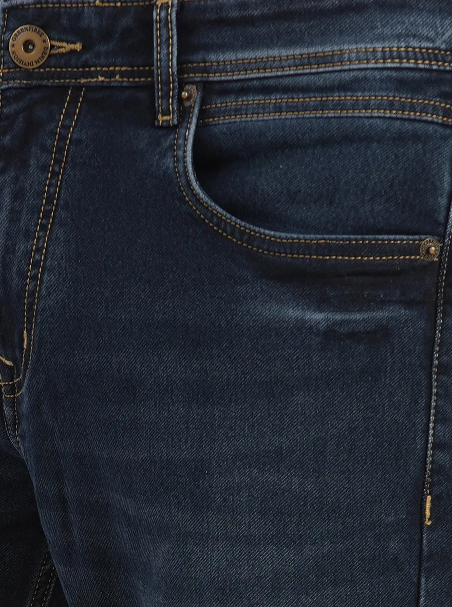 Midnight Grey & Blue Washed Straight Fit Jeans | Greenfibre