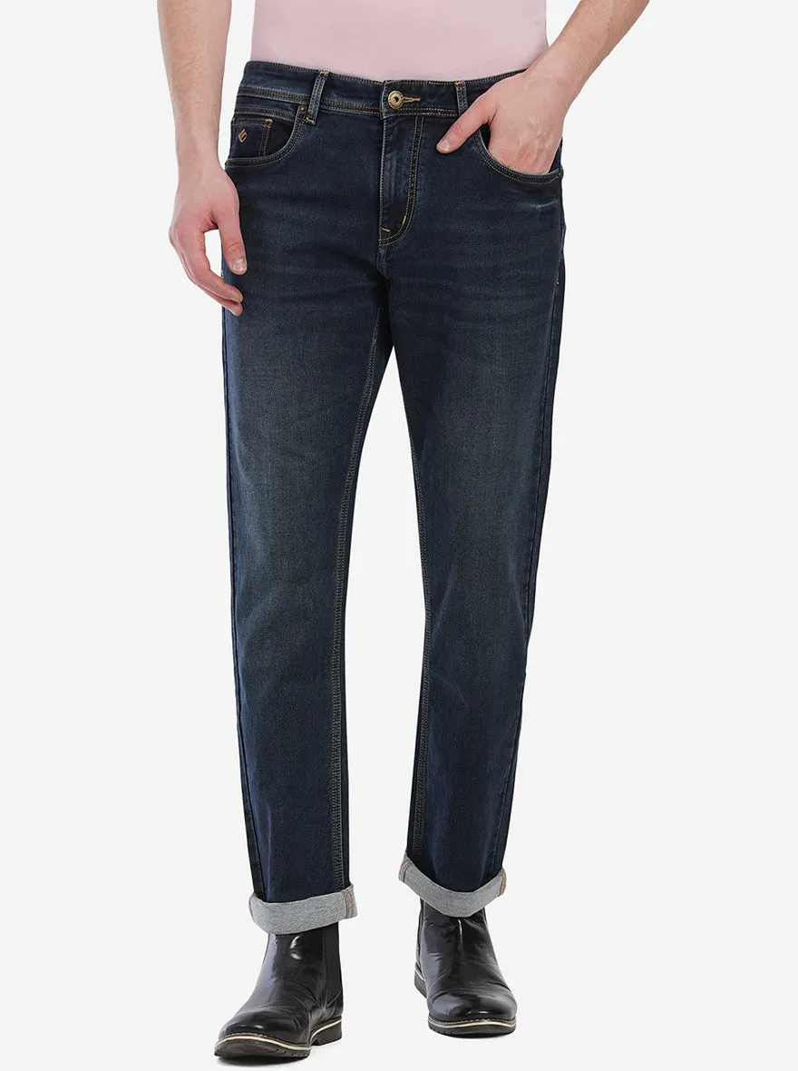 Midnight Grey & Blue Washed Straight Fit Jeans | Greenfibre