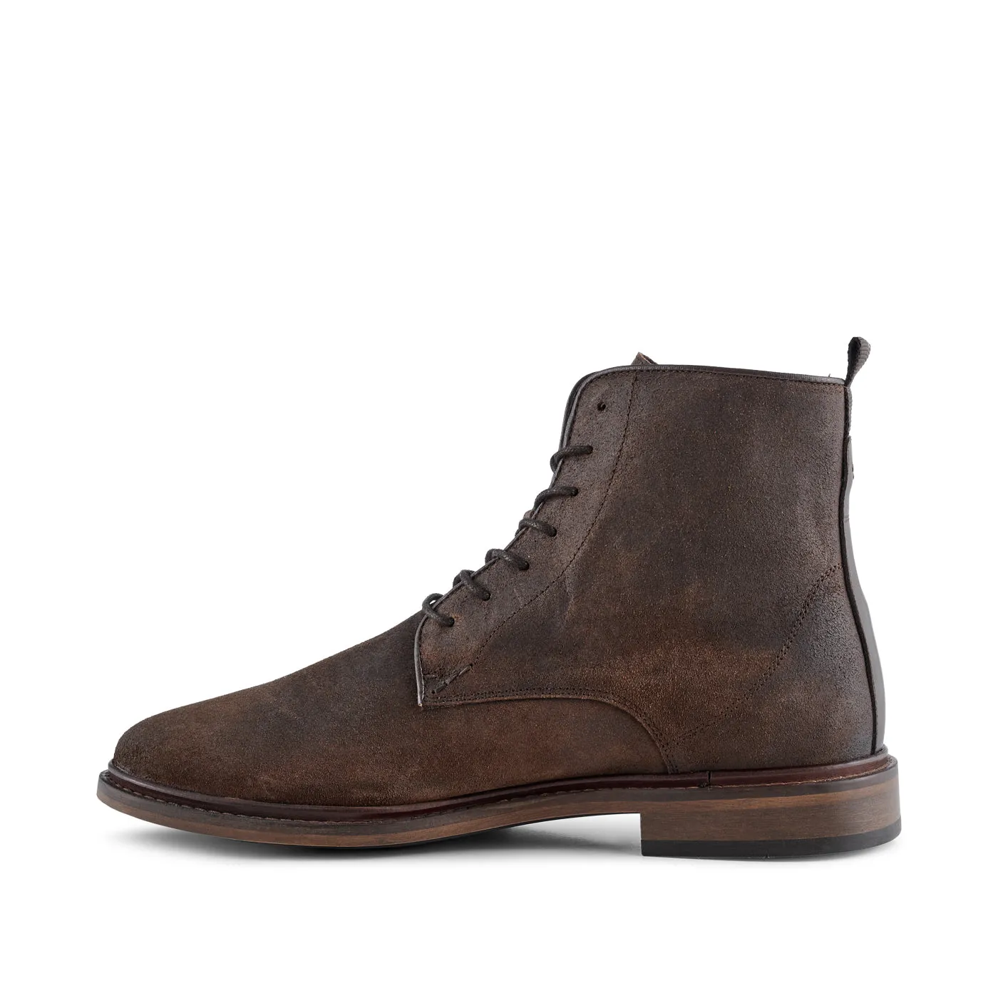 Ned Boot Waxed Suede - BROWN