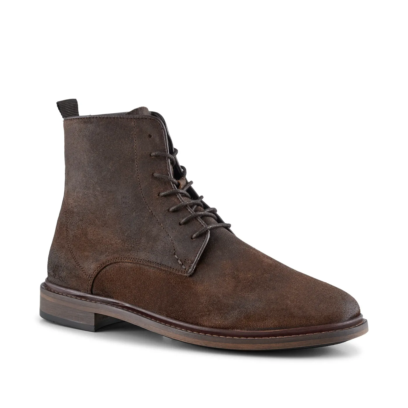 Ned Boot Waxed Suede - BROWN