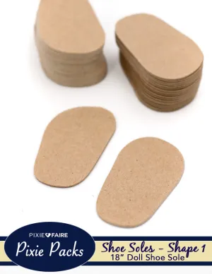 Pixie Packs SHAPE 1 Pre-cut Shoe Soles Chipboard