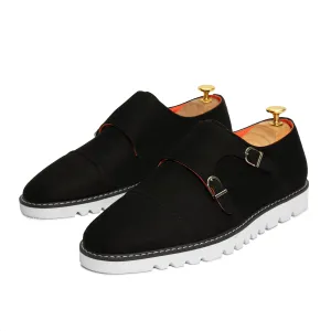 The Freshman S TAYNO Suede Double Monk Strap Oxford Sneaker