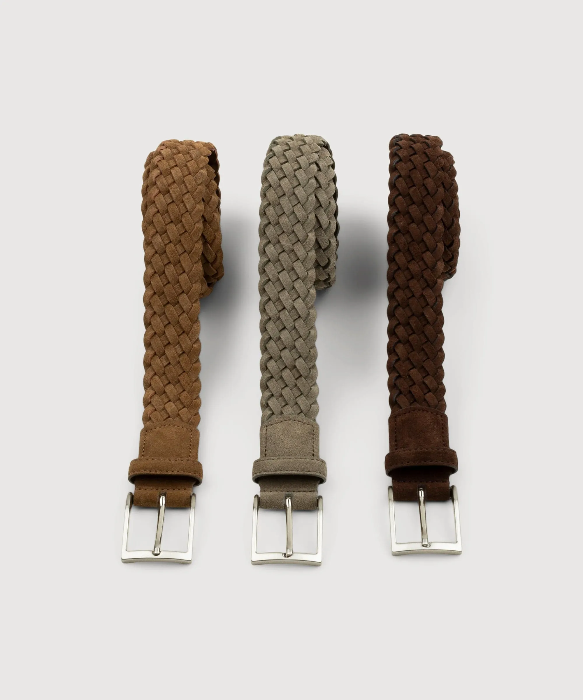 Woven Suede Leather Belt